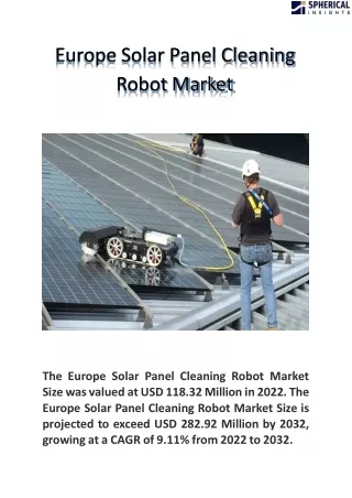 Europe Solar Panel Cleaning Robot Market