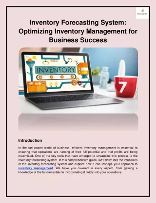 Optimizing Inventory Management for Business Success