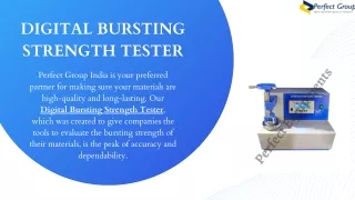 Digital bursting strength tester | Perfect Group India