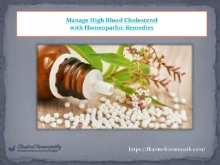 Manage High Blood Cholesterol with Homeopathic Remedies