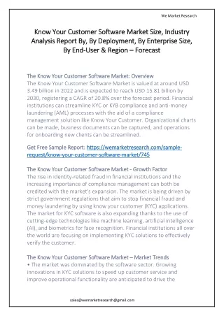 Know Your Customer Software Market