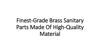 Finest-Grade Brass Sanitary Parts Made Of High-Quality Material