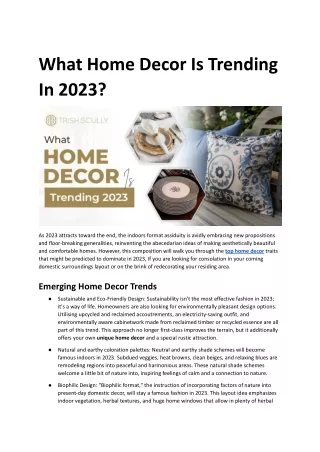 What home decor is trending 2023.docx