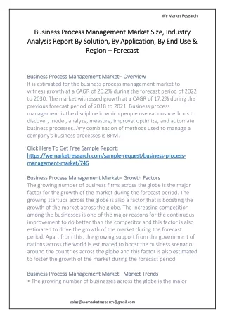 Business Process Management Market