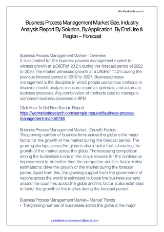 Business Process Management Market