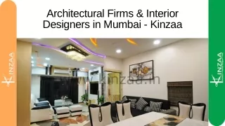 Architectural Firms & Interior Designers in Mumbai - Kinzaa