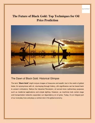 Top Techniques for Oil Price Prediction