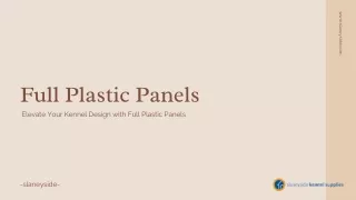 Full Plastic Panels - Slaneyside Kennels