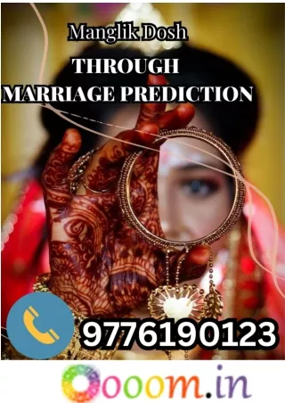 Solving Manglik Dosh Through Marriage Prediction
