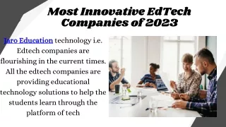 Most Innovative EdTech Companies of 2023