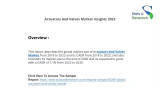 Actuators And Valves