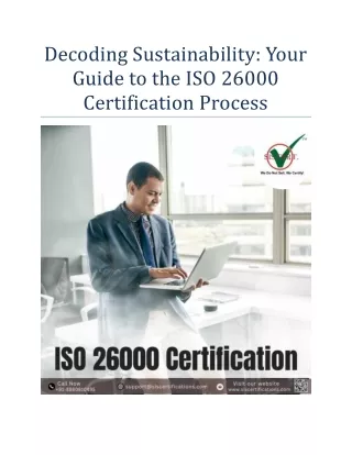 Decoding Sustainability: Your Guide to the ISO 26000 Certification Process