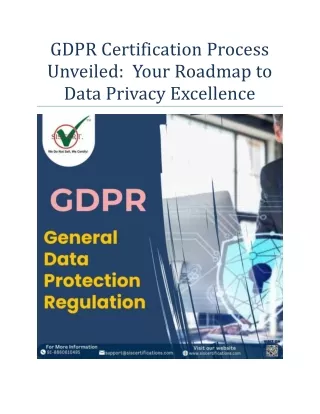 GDPR Certification Process Unveiled