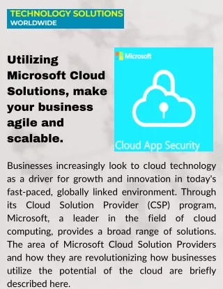 Technology Solutions Worldwide Provider of Microsoft Cloud Solutions