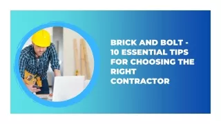 Brick And Bolt - 10 Essential Tips for Choosing the Right Contractor