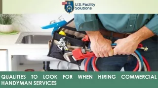 Qualities to Look for When Hiring Commercial Handyman Services