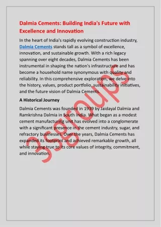 Dalmia Cements