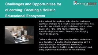 Challenges and Opportunities for eLearning_ Creating a Holistic Educational Ecosystem