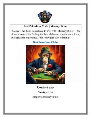 Best Pokerbros Clubs  Monkeytilt.net