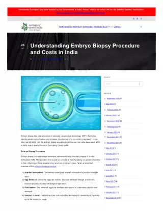 Understanding Embryo Biopsy Procedure and Costs in India