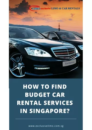How to Find Budget Car Rental Services in Singapore