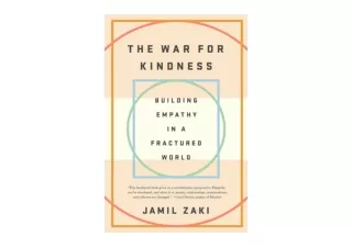 Download PDF The War for Kindness Building Empathy in a Fractured World for ipad