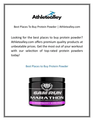 Best Places To Buy Protein Powder  Athletealley