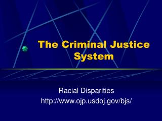 The Criminal Justice System