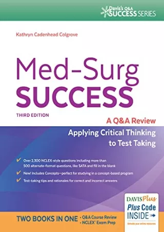 $PDF$/READ/DOWNLOAD Med-Surg Success: NCLEX-Style Q&A Review (Davis's Q&A Success)