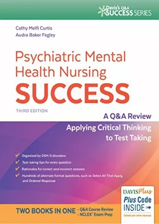 DOWNLOAD/PDF Psychiatric Mental Health Nursing Success: A Q&A Review Applying Critical