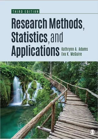 [READ DOWNLOAD] Research Methods, Statistics, and Applications