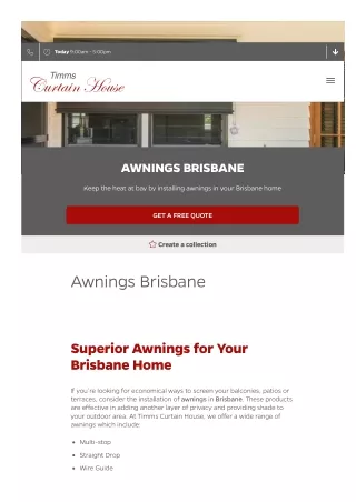 Outdoor Awnings Brisbane