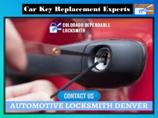 Car Key Replacement Experts