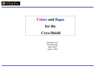 C o l o r s and Shapes for the Cryo-Shield