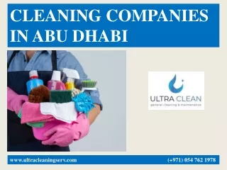 CLEANING COMPANIES IN ABU DHABI