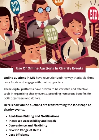 Use Of Online Auctions In Charity Events