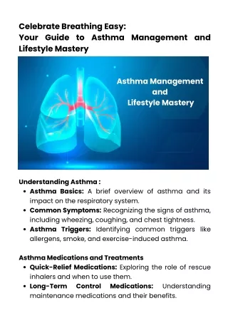 Celebrate Breathing Easy Your Guide to Asthma Management and Lifestyle Mastery