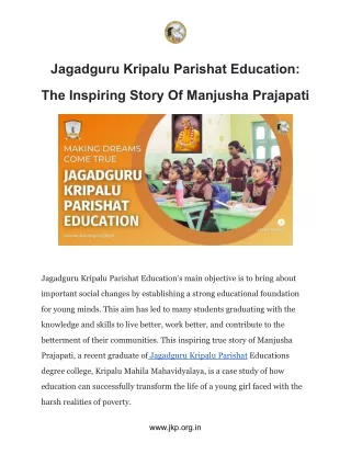 Jagadguru Kripalu Parishat Education_