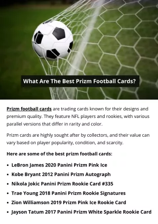 What Are The Best Prizm Football Cards?