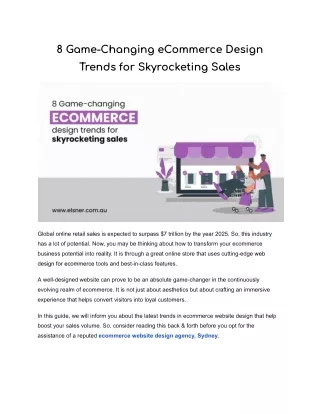 8 Game-Changing eCommerce Design Trends for Skyrocketing Sales