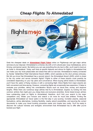 Ahmedabad flight ticket