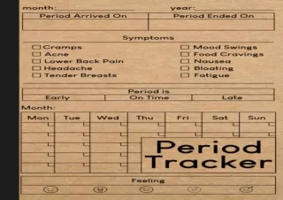 EPUB DOWNLOAD Period Tracker: Ovulation Tracker journal, Menstrual cycle tracker