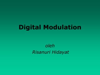 Digital Modulation