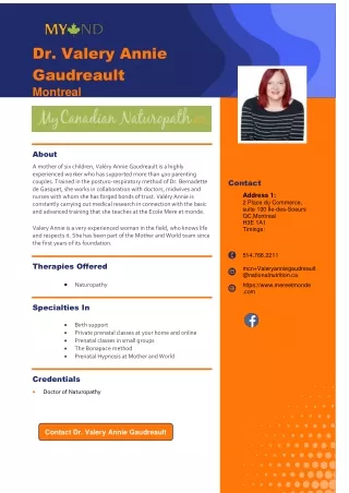 Dr. Valery Annie Gaudreault-Naturopath-Montreal