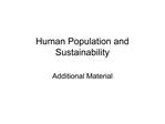 Human Population and Sustainability