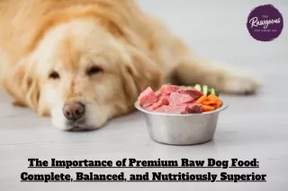 The Importance of Premium Raw Dog Food Complete, Balanced, and Nutritiously Superior (1)