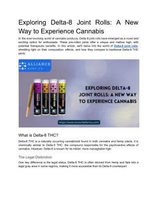 Exploring Delta-8 Joint Rolls_ A New Way to Experience Cannabis