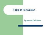 Tools of Persuasion