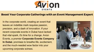 Boost Your Corporate Gatherings with an Event Management Expert