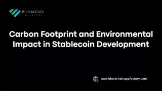 Carbon Footprint and Environmental Impact in Stablecoin Development